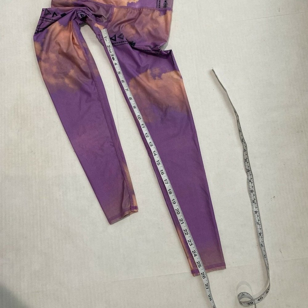 Teeki Yoga Leggings Purple Haze Sz S  Pilates Fitness Gym Made In USA - Picture 5 of 9